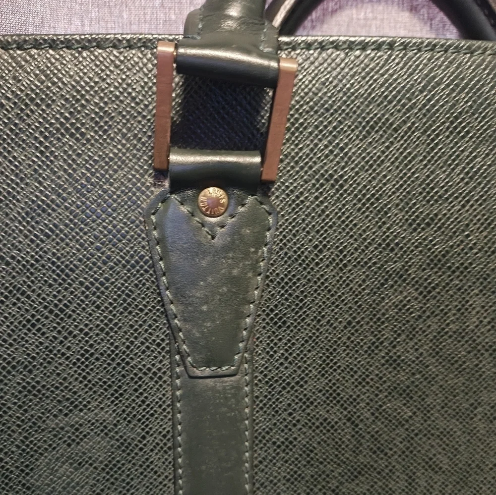 Louis Vuitton Green Taiga Leather Briefcase